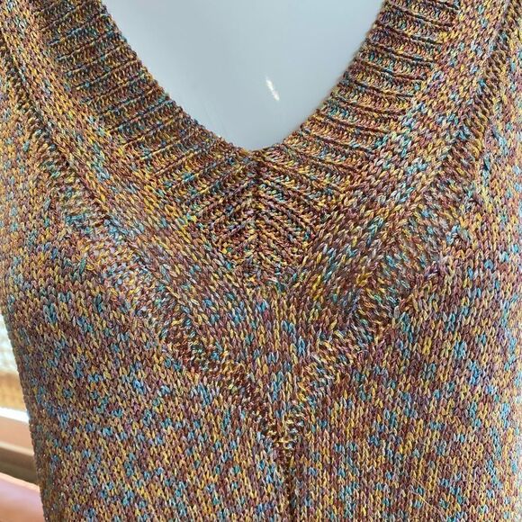 SCOOP multicolor V-neck sweater - size large - Picture 5 of 11